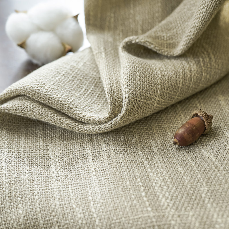 Rideaux en toile de jute, Beige, L 50 po x L 84 po