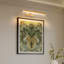 Luminaire mural à intensité variable avec télécommande, fer doré, style moderne pour salle de bain