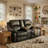 68" Wide Loveseat Modern Vegan Leather Manual Recliner Chair With Comfortable Arms And Back-1322903741