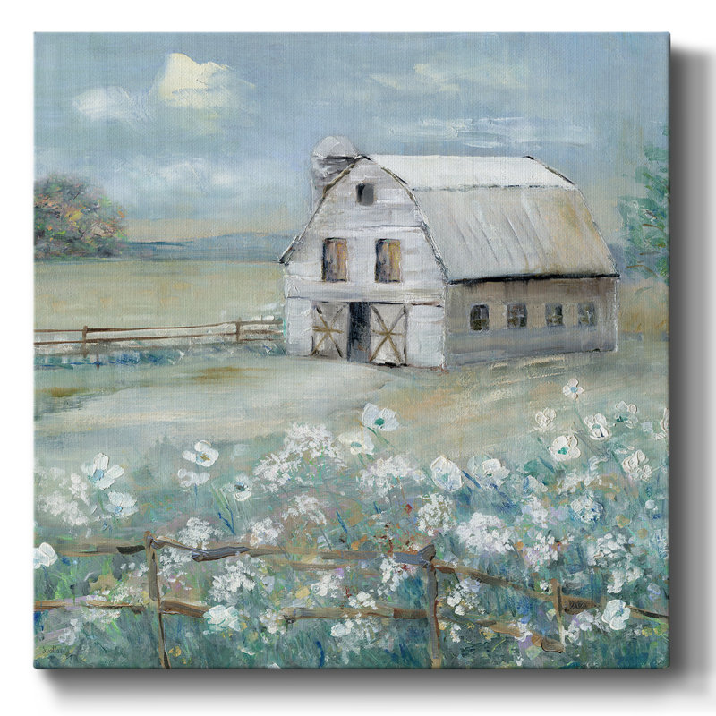 Un vase de fleurs sur toile, H 8 po x l 8 po x P 1,5 po