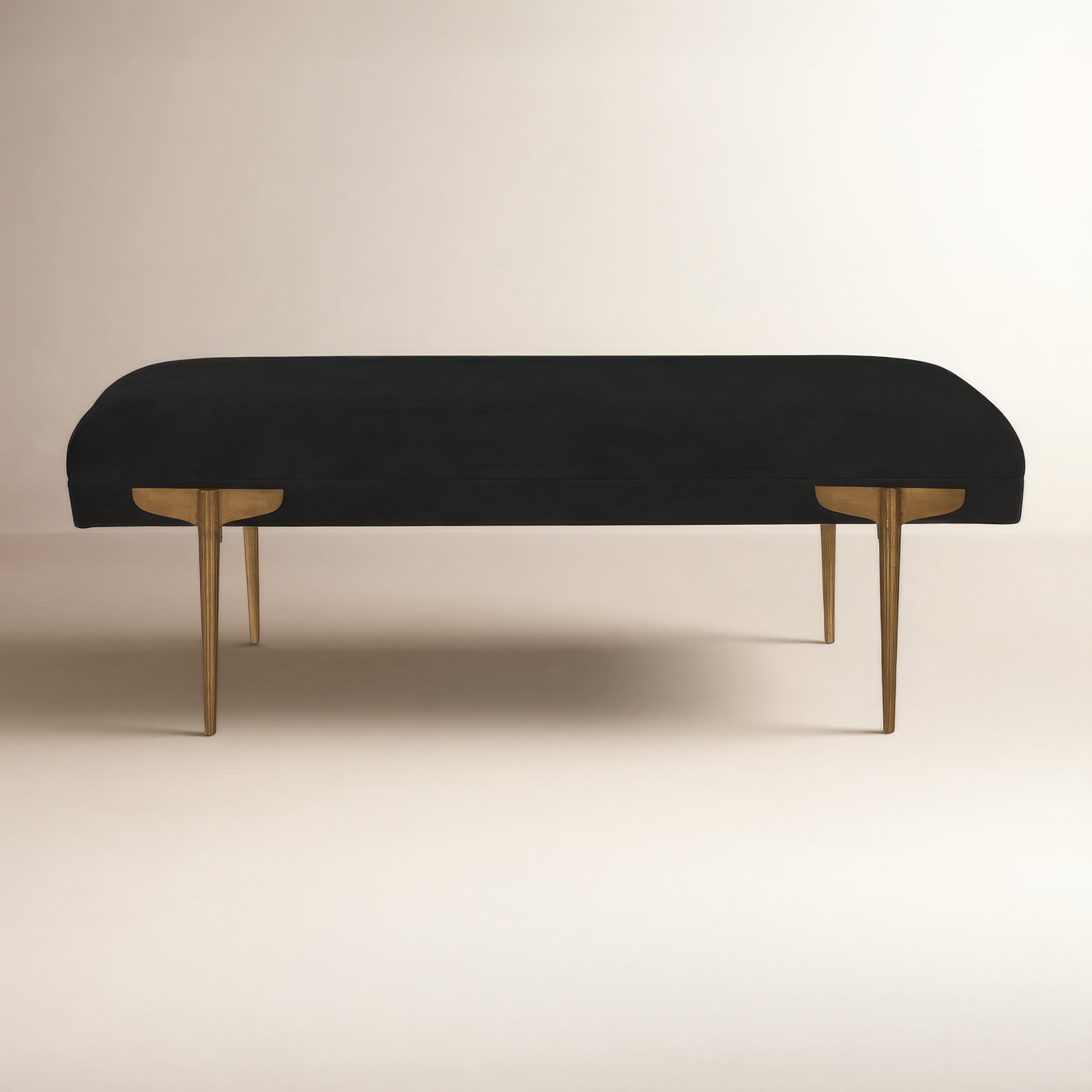 Amplitude 54" Velvet Bedroom Bench, Black