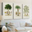 Arbre antique avec fruit - toile tendue sur mesure - 3 pièces-117254536