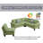4-piece Flannel Sectional Sofa-1354228357