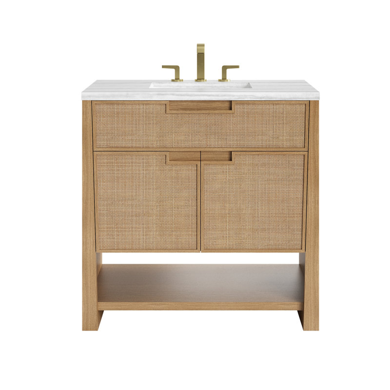 Solene 36'' W Single Vanity, 8" Widespread, Ethereal Noctis Quartz