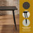 51.18" Modern Coffee-Black Wood Grain Office Desk With Black Metal Frame Spacious Work Surface For Home Office