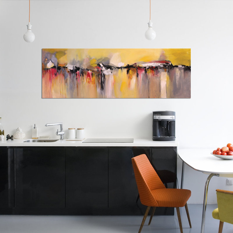 « chaleureux rain », reproduction sur toile, H 12 po x l 36 po x P 1,5 po, Toile tendue