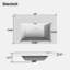 Lavabo de salle de bain 30 po en résine pour salle de bain, avec lavabo simple encastré rectangulaire, trou de robinet simple, comptoir de meuble-lavabo seulement