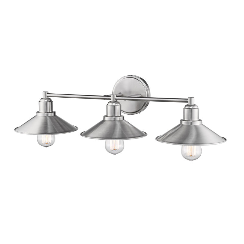 Éclairage pour salle de bain 3 lumières Alyias, Nickel brossé