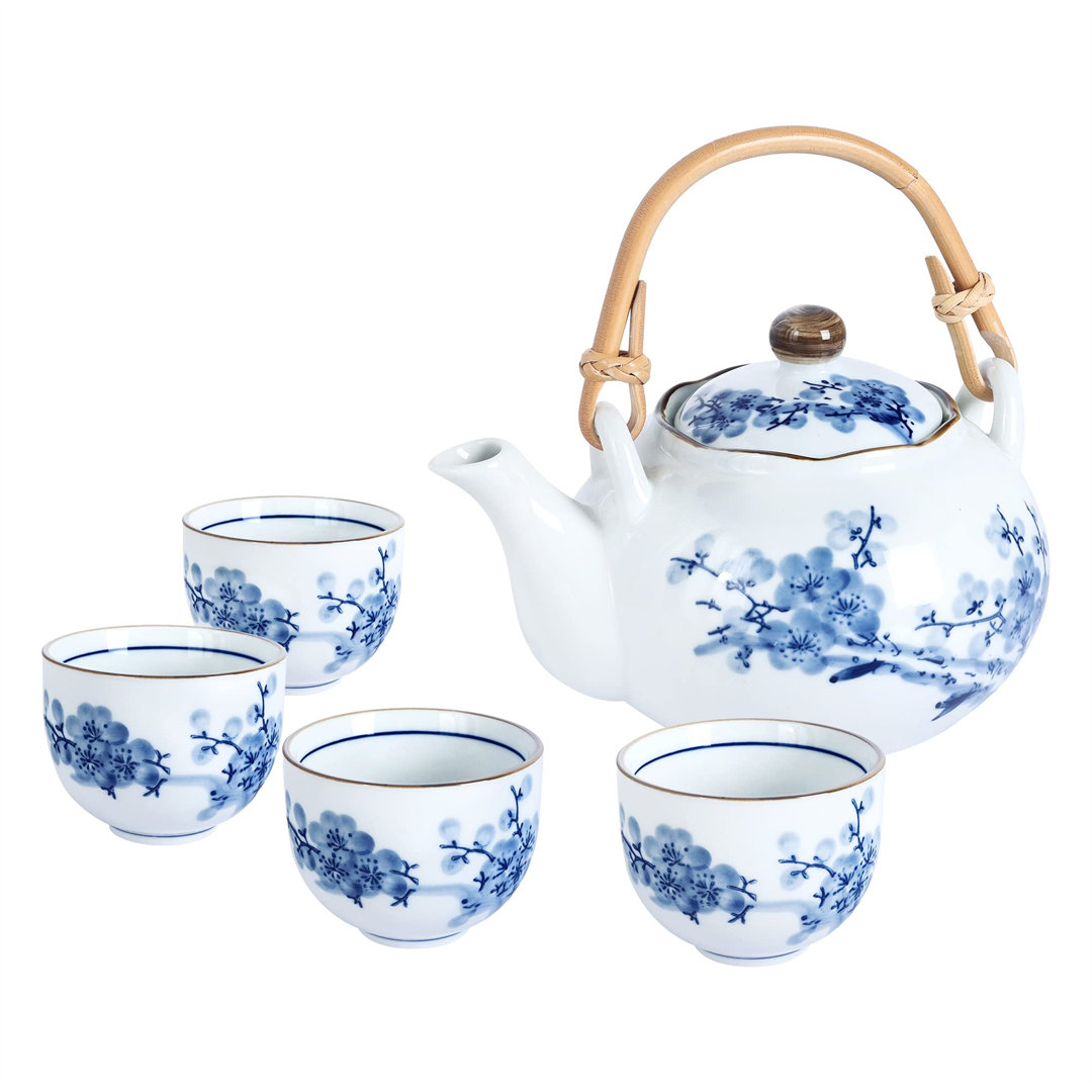 Teeservice für 4 Personen Blue Plum Blossom aus Keramik