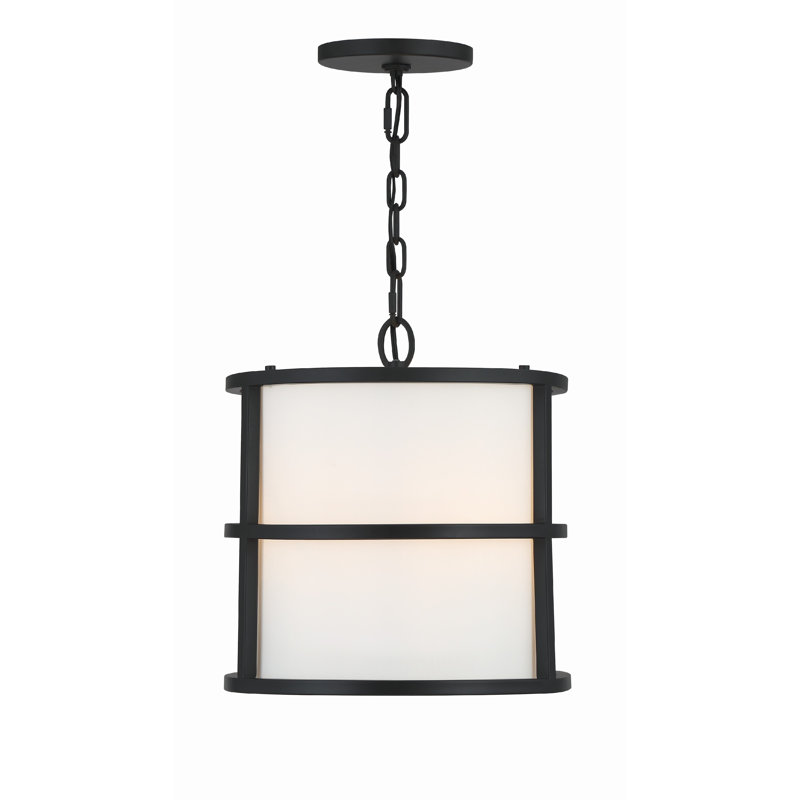 Sidonnie 3 - Light Matte Black Drum Pendant