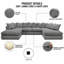 7 Seater Corduroy Corner Sofa-1630181895