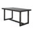 Brown Multi Rosa Table For Dining Outdoors, 32.8"X59"X28", 39.5Lb, With Resin & Iron Frame, Stylish And Patio Furniture In Multi, 32.8In.W X 59In.D 28In.H, Over Classic