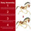 Décoration de Noël pour cheval 42 po avec 160 lumières DEL scintillantes blanc chaud 42 po