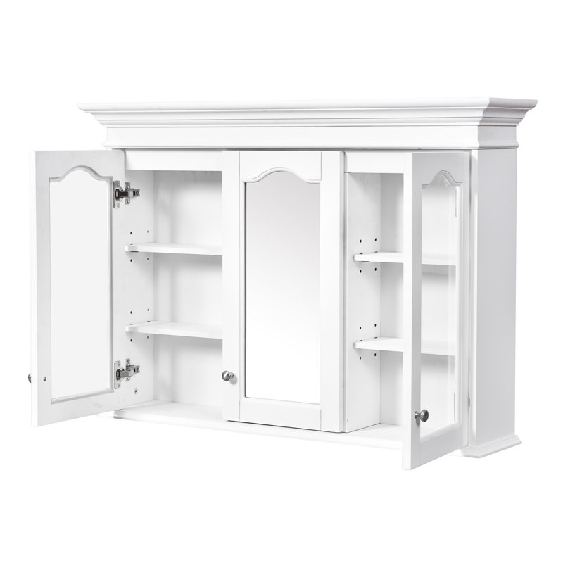 Armoire à pharmacie de 40 po avec miroir et crochets de suspension - offre un espace de rangement supplémentaire dans votre salle de bain