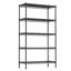 Tablette en métal robuste à 5 niveaux, capacité de 1250 lb, tablettes réglables de H 71,9 po, unité de rangement en métal noir pour garage de cuisine (l 36 po x P 14 po)