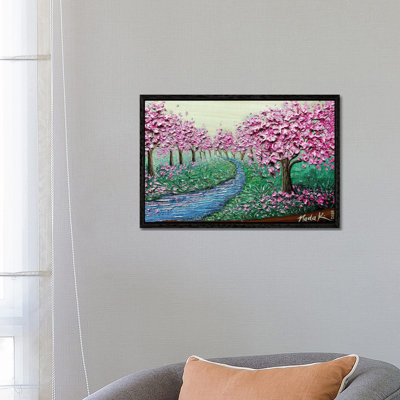 A Bloom In Flow - Hot Pink Magenta by Nada Khatib - Gallery-Wrapped Canvas Giclée on Canvas