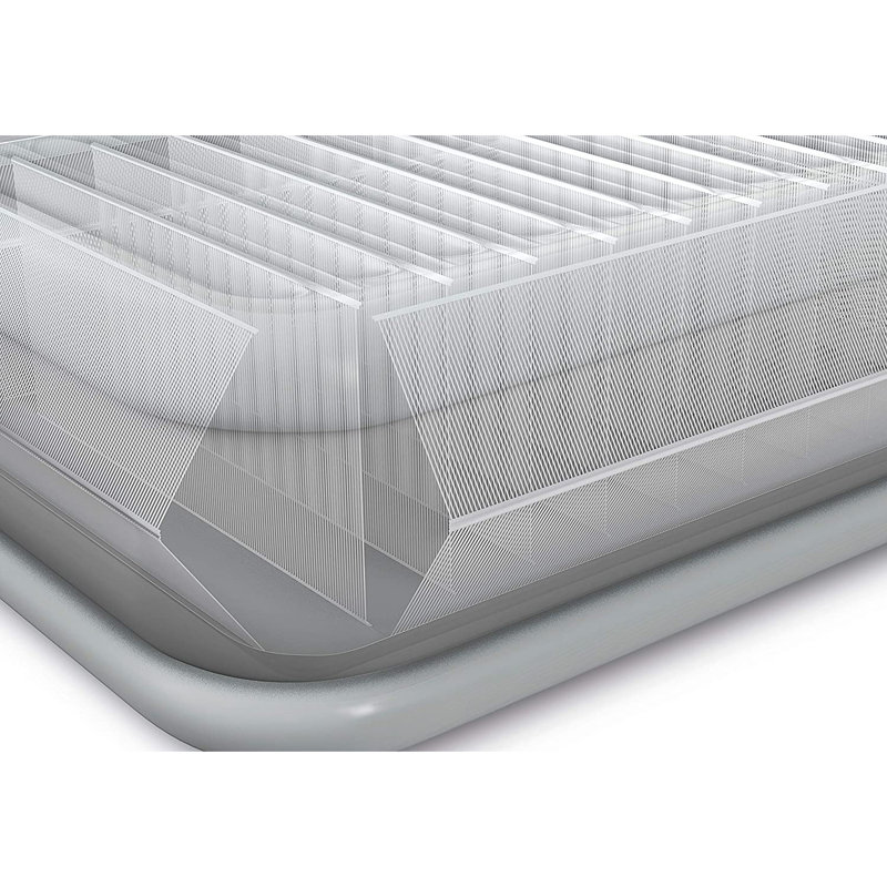 Queen Size Gray Velvet Comfort-Plush High-Rise Air Mattress