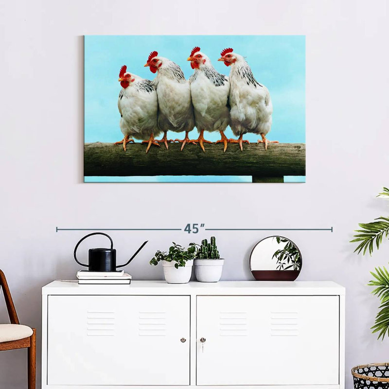 Brampt Chicken Friends, 24" H x 36" W