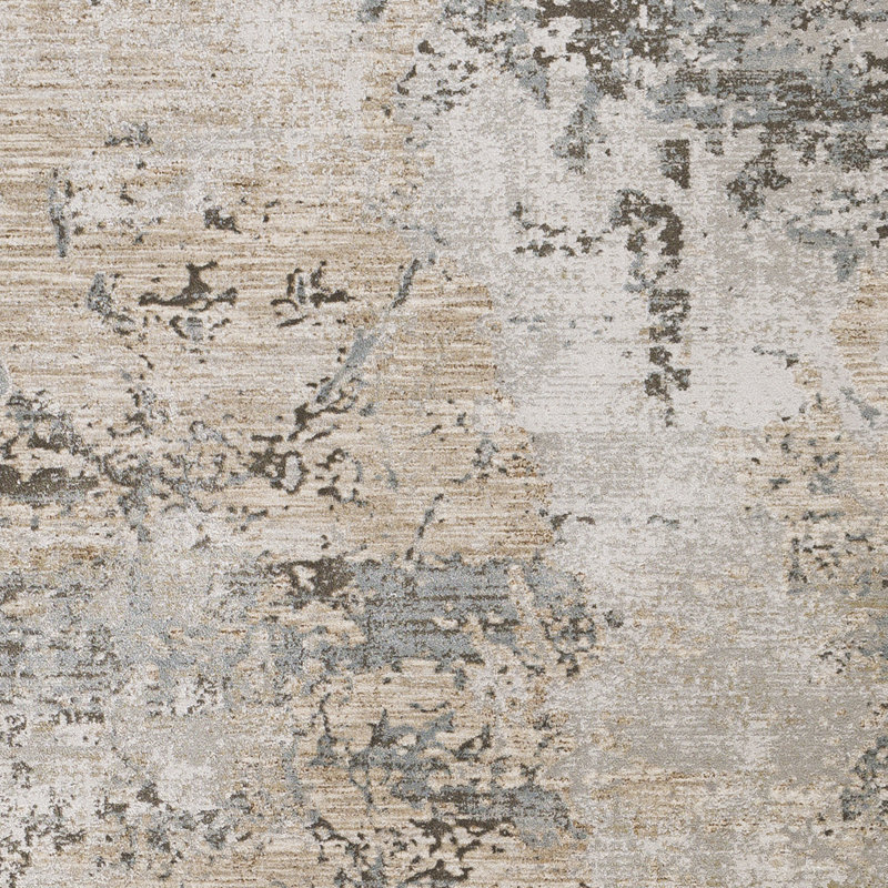 Tapis beige / gris à motif abstrait Baugh, Rectangle 2 pi 7 po x 4 pi