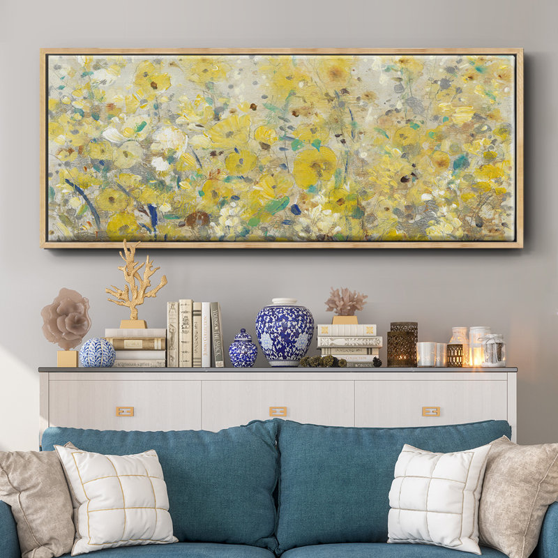 «Cheerful Garden I», toile encadrée, H 20 po x l 50 po