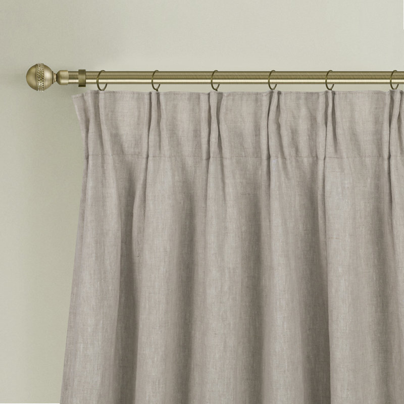 Newport Blackout Curtain Single Panel, Greige, 50" W x 64" L