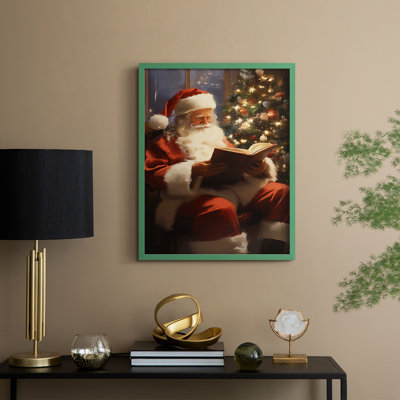 Art des Fêtes de Noël - série 2 - Cccxliii, reproduction encadrée - bois massif