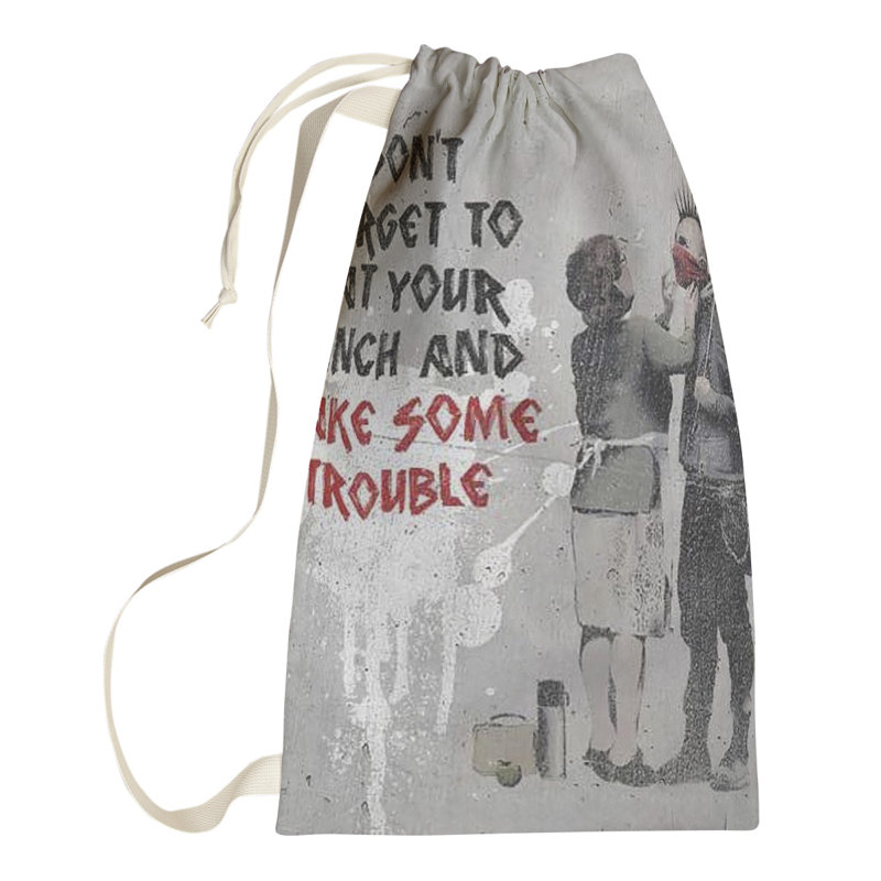 Fabric Laundry Bag with Handles, Small (29" H x 18" W x 1" D)