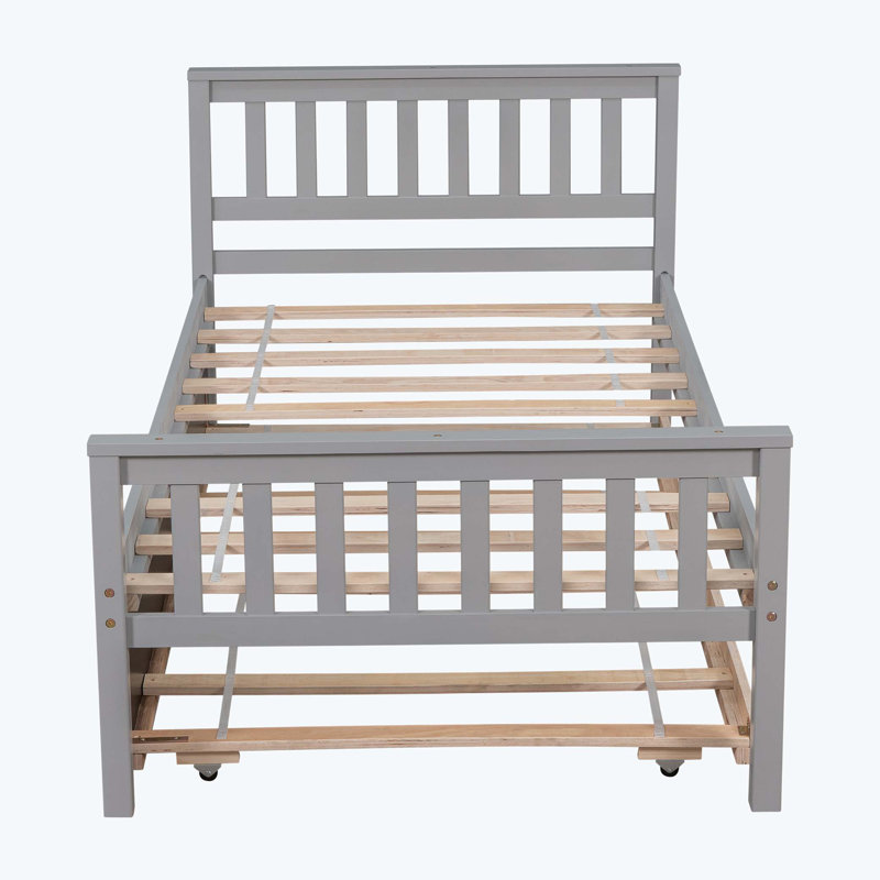 Boca Slat Bed, Gray
