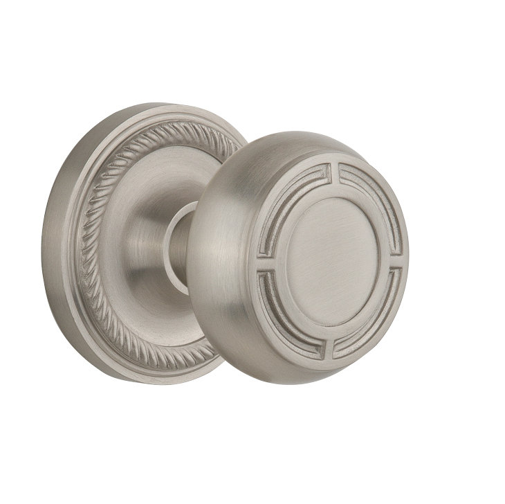 Rope Rosette with Mission Door Knob Nostalgic Warehouse