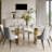 Dashona White Rectangular Sintered Stone Dining Table with Double Pedestals-1561481552-1561481557