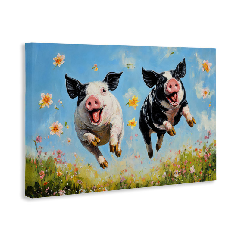 Flying Pigs & Flowers, conception de The Wands Want, H 24 po x l 36 po