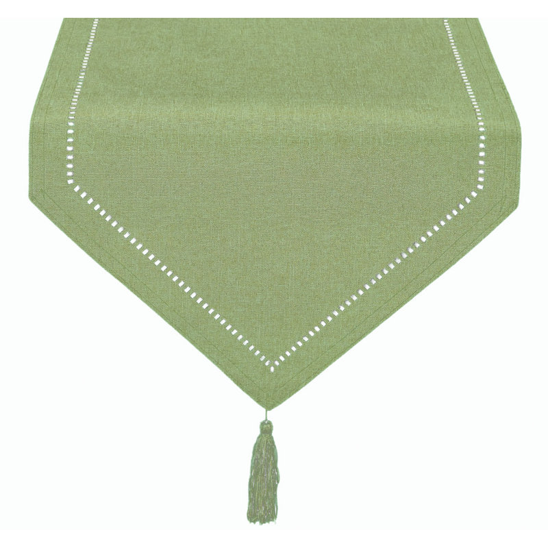Ahmyla Table Runner, Green, 72" L x 16" W