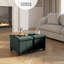 Banc repose-pieds en velours avec rangement amovible Nestl-132127316-132127323