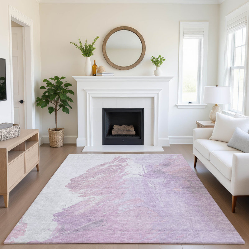 Tapis abstrait lavable à la machine de qualité supérieure Giacchetto AMF1843, Rectangle 10 pi x 14 pi