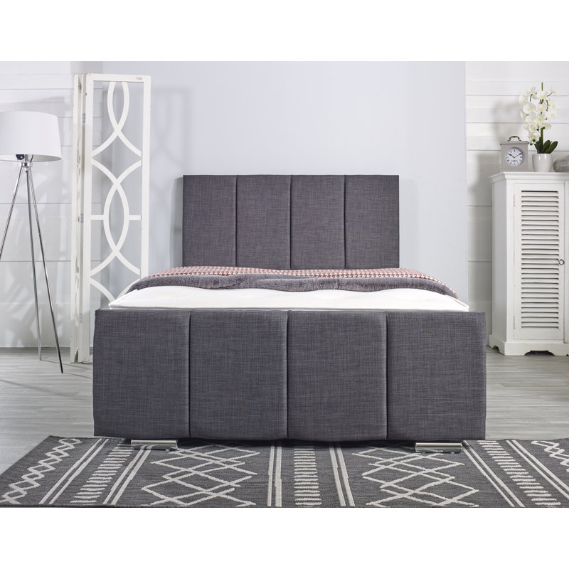 Aulley Upholstered Bed Frame, Double - W 142.2 x L 205.7cm