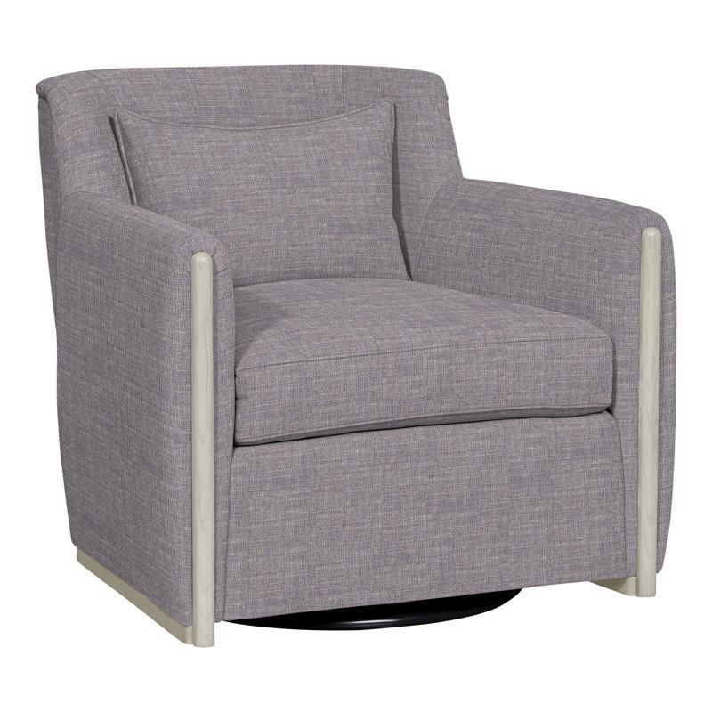 Thom Filicia Home Upholstered Swivel Armchair, Nomad Slate Crypton® Chenille, Navajo
