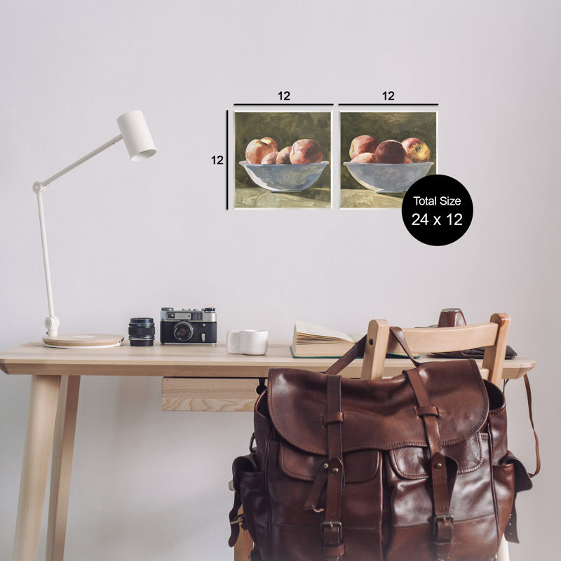 «Bowls of Apples», ensemble de 2 plaques murales par Emma Caroline