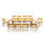 6 Seats 7 Pcs Grade-A Teak Wood Dining Set: 98" Sema Rectangle Table And 6 Amilo Stacking Chairs (2 Arm & 4 Armless Chairs) #11AM3202-775889006