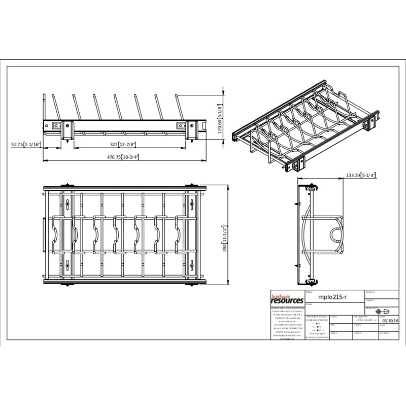 Cookware Lid Organizer Pullout