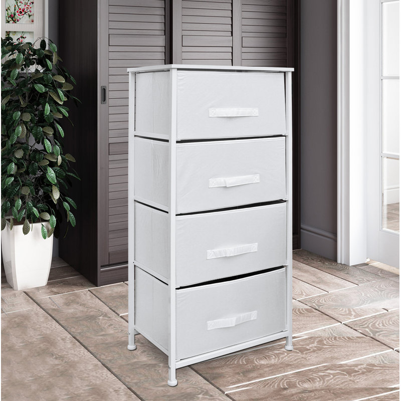 Storage 4 Drawer Chest, White