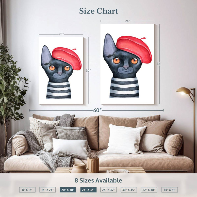 Brampt Fancy Cat, 36" H x 24" W