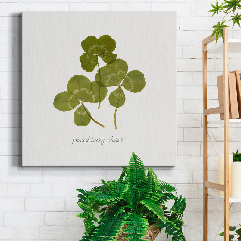 Toile tendue pressée Clover II-Premium Gallery - prête à être accrochée, H 16 po x l 16 po x P 1 po