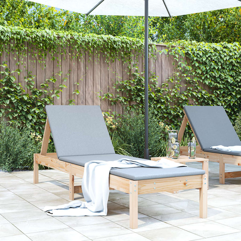 Chaise longue d'extérieur vidaXL, Clair naturel