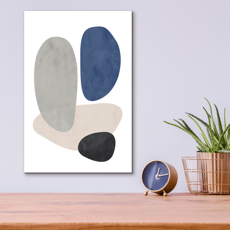  «Stone No. 3» par Brandon Wong, art mural en verre acrylique, 12 po x 16 po