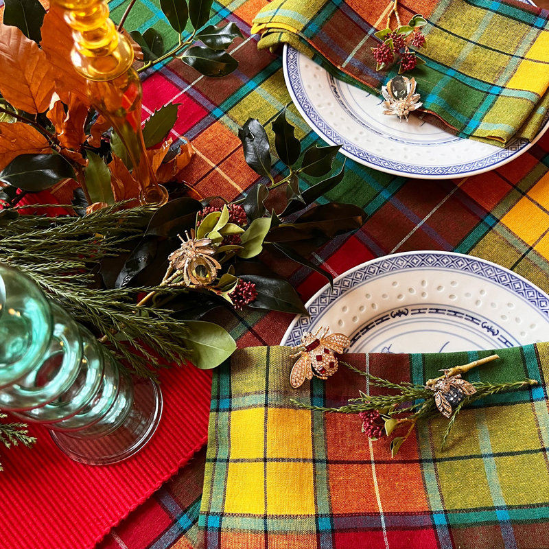 Tartan dinner napkin