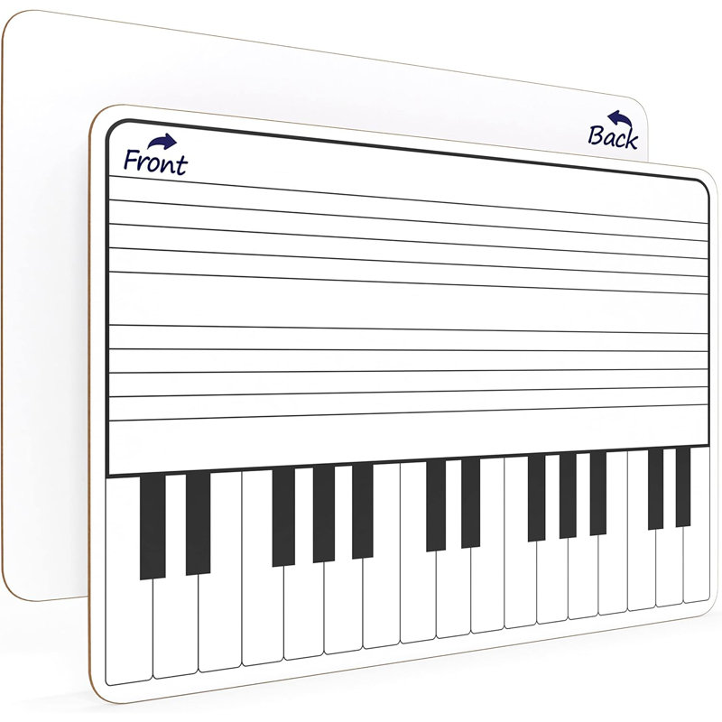11 X 14 Inch Keyboard Practise Dry Erase White Board Lapboard L Durable Portable Double Sided Music