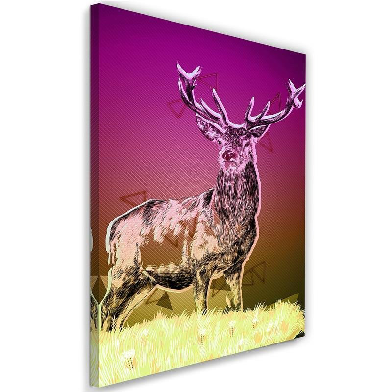 Leinwandbild Deer Animal Nature Purple