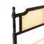 Lit en bois avec tête et pied de lit en rotin-352341068-352341066