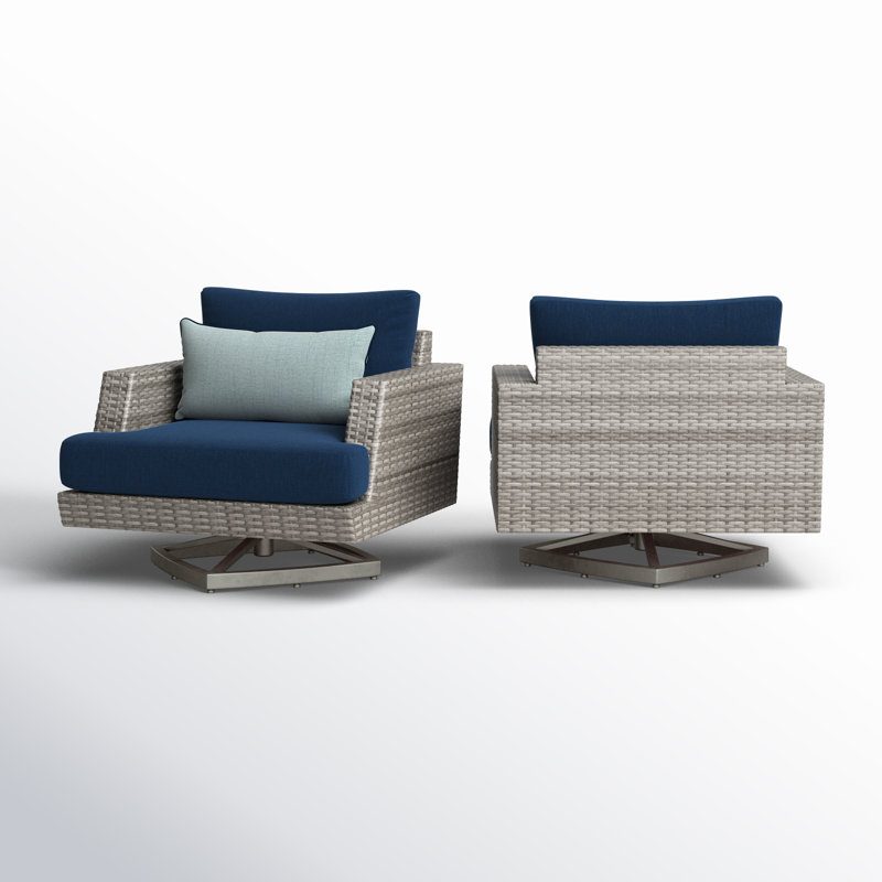 Chaises longues pivotantes en aluminium Ehrenfried, Spectre indigo Sunbrella®
