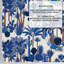 Blue Desert Oasis Floral Wallpaper
